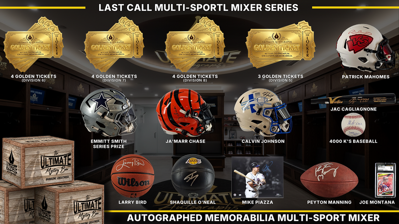 UA headliner graphic — Last Call Autographed Multi-Sport Mixer Live Break Series