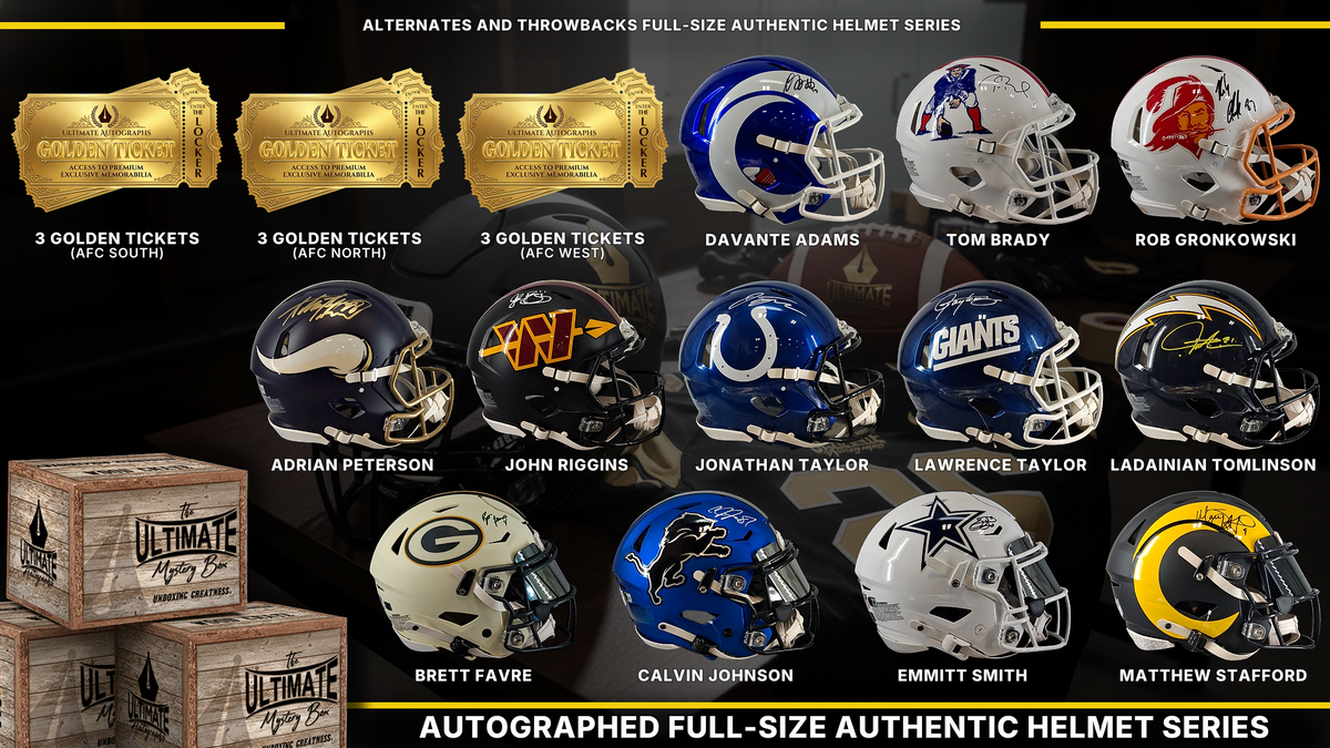 UA headliner graphic — Alternates and Throwbacks Full-Size Authentic Helmet Live Break Series