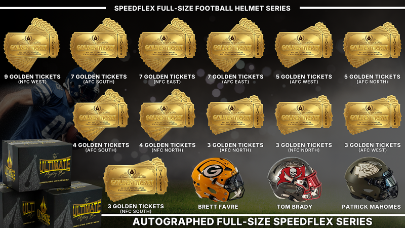 UA headliner graphic — SpeedFlex Autographed Full-Size Football Helmet Live Break Series
