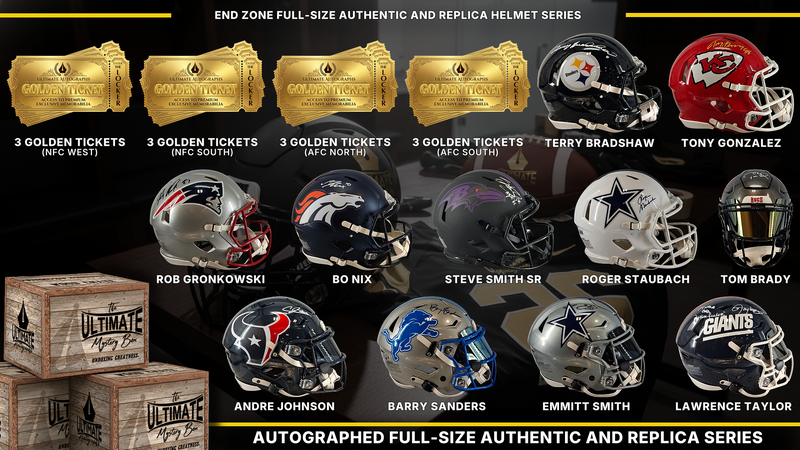 UA headliner graphic — End Zone Full-Size Authentic and Replica Helmet Live Break Series