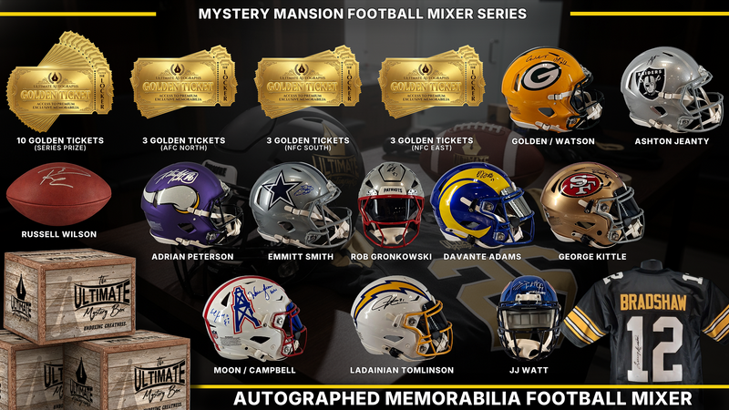 UA headliner graphic — Mystery Mansion Football Mixer Live Break Series