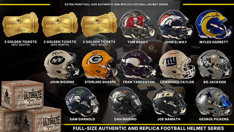UA headliner graphic — Extra Point Full-Size Authentic and Replica Football Helmet Live Break Series
