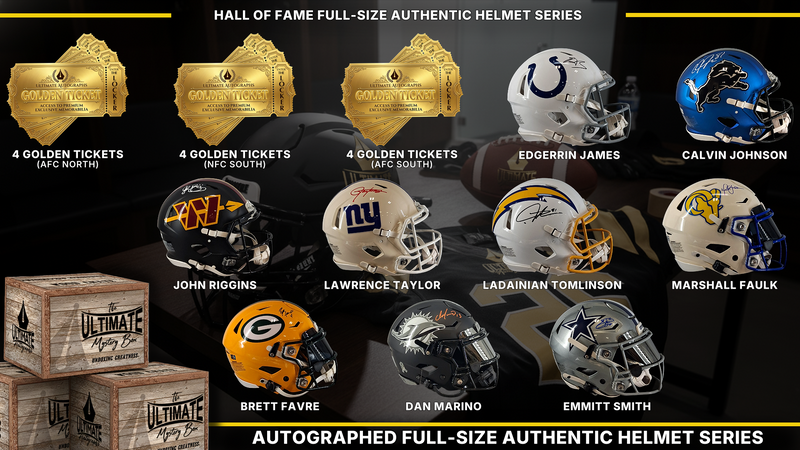 UA headliner graphic — Hall of Fame Full-Size Authentic Helmet Live Break Series
