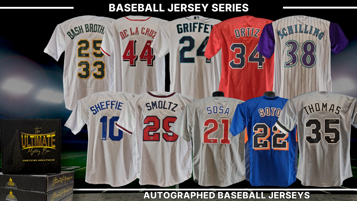 UA headliner graphic — Autographed Baseball Jersey Live Break Series