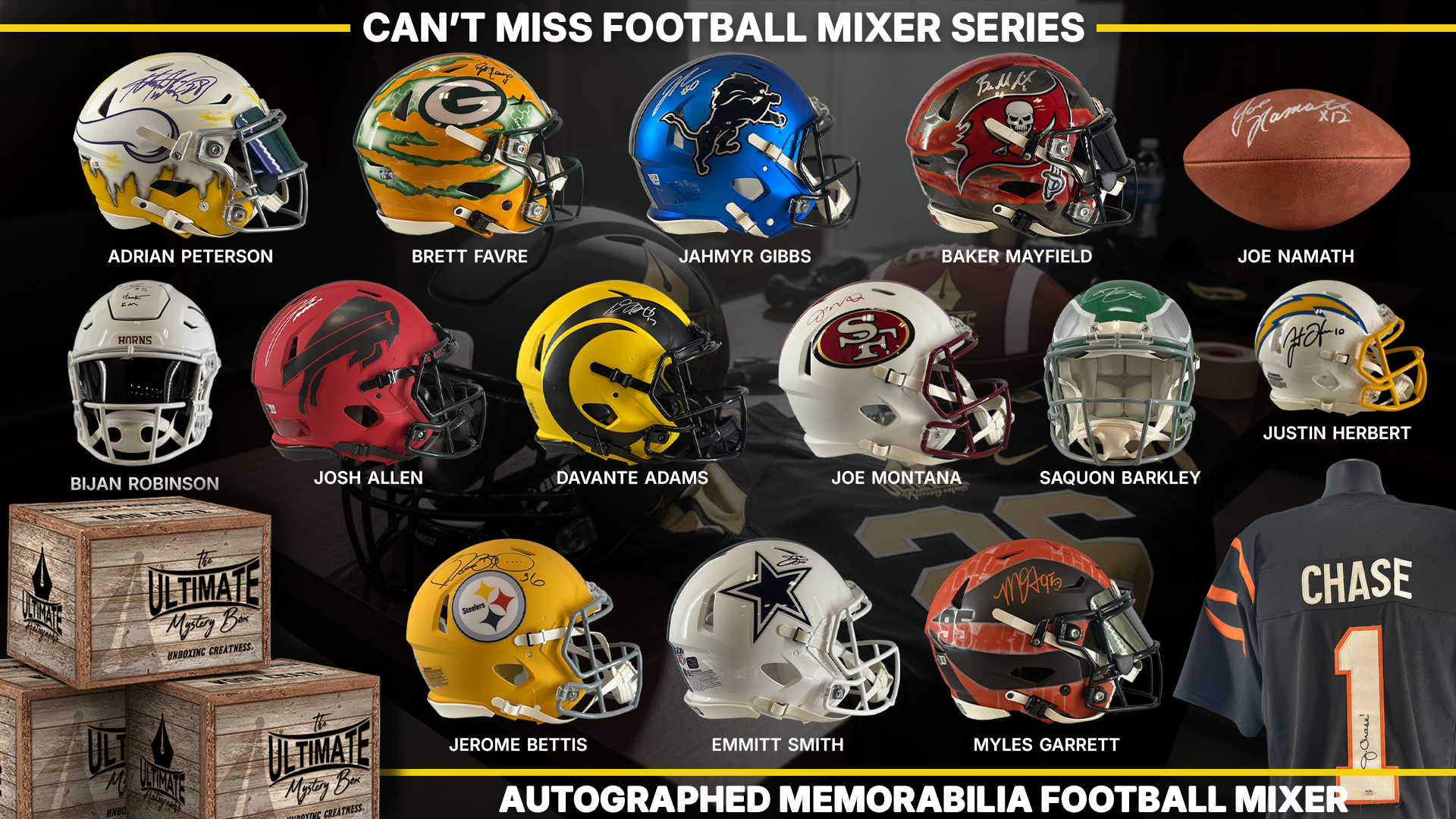 レア　アランフレッチャー　クラムボックス　黄白2個セット　メベル　イタリア製 Can't Miss Autographed Football Mixer Mystery Box Series