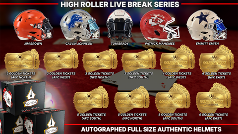 High Roller Loaded Dice Autographed Full-Size Authentic Football Helmet Live Break Series