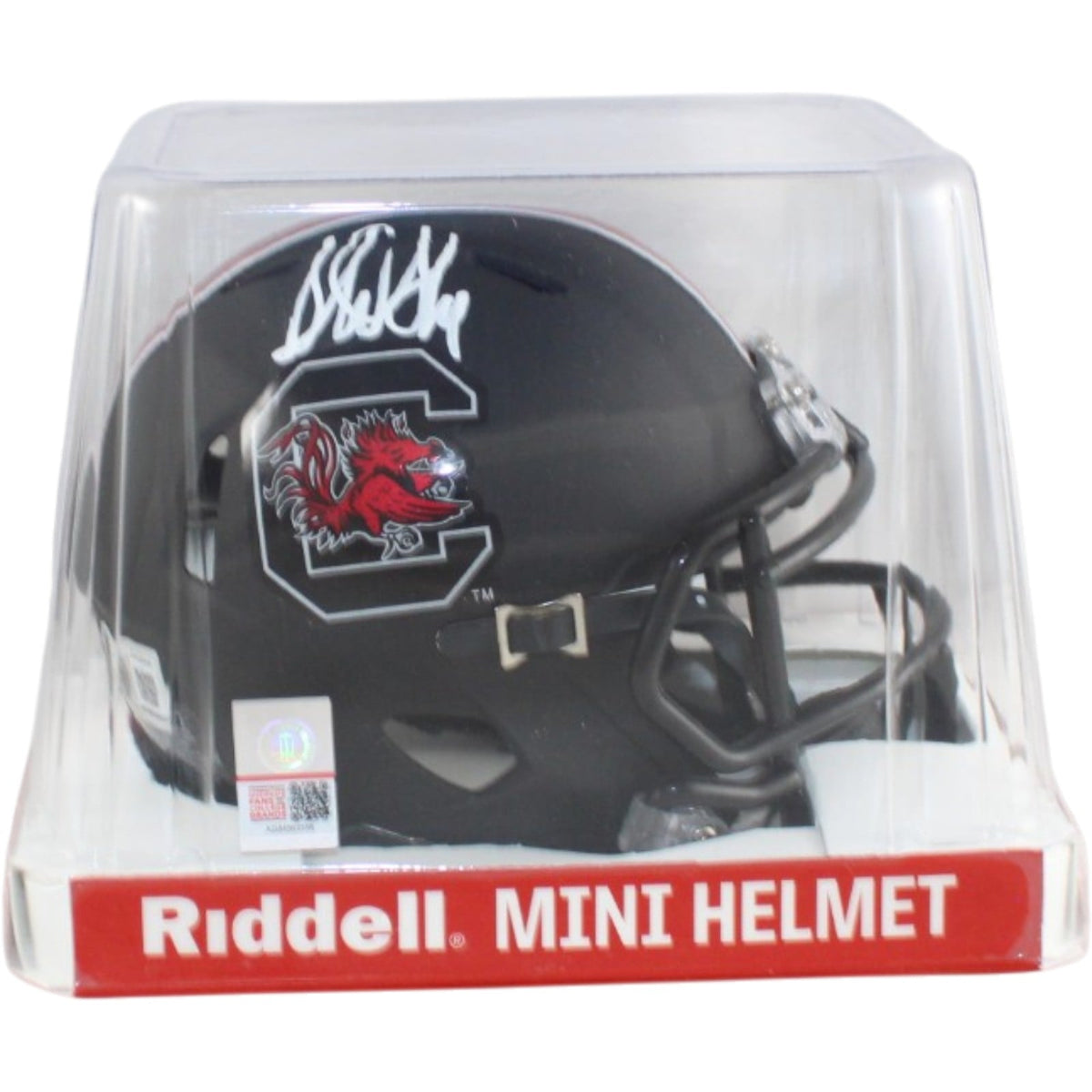 Sterling Sharpe Signed South Carolina Gamecocks Matte Black Mini Helmet