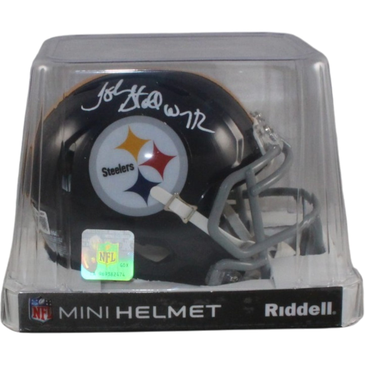 John Stallworth Autographed Pittsburgh Steelers Throwback Mini Helmet