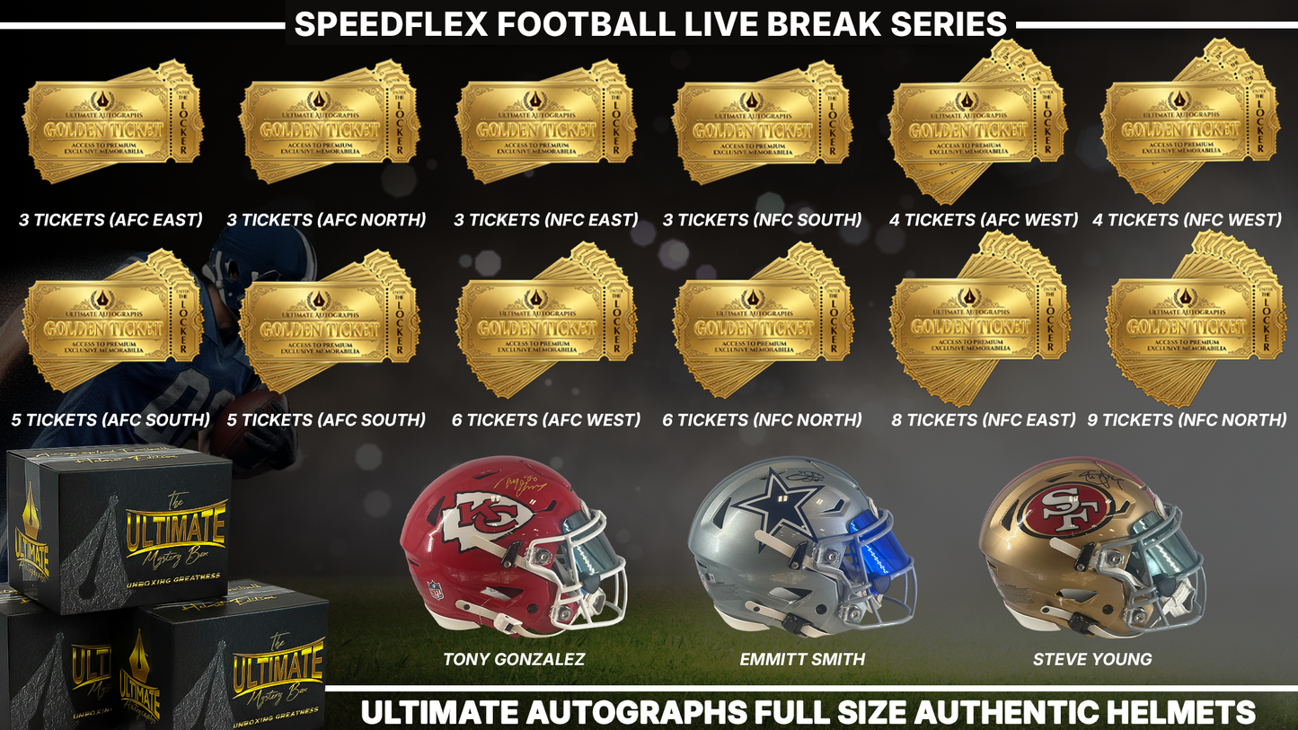 SpeedFlex Autographed Full-Size Football Helmet Live Break Series