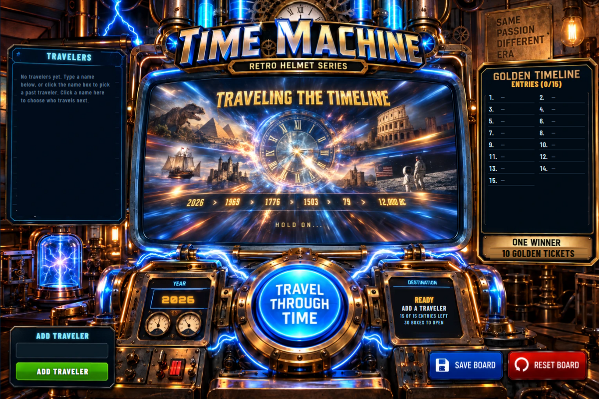Time Machine Full-Size Authentic and Replica Football Helmet Live Break Series