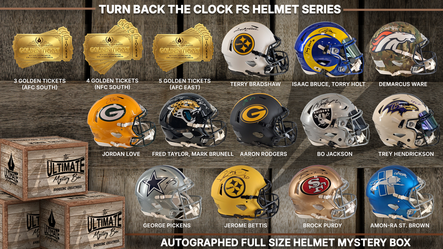 Turn Back the Clock Autographed Full-Size Helmet Live Break Series (Play Clock Style)