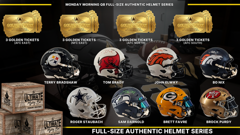 UA headliner graphic — Monday Morning QB Autographed Full-Size Authentic Helmet Live Break Series