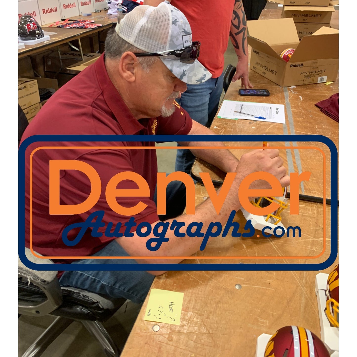 Russ Grimm Signed Washington Commanders 2025 Alternate Mini Helmet (HOF)
