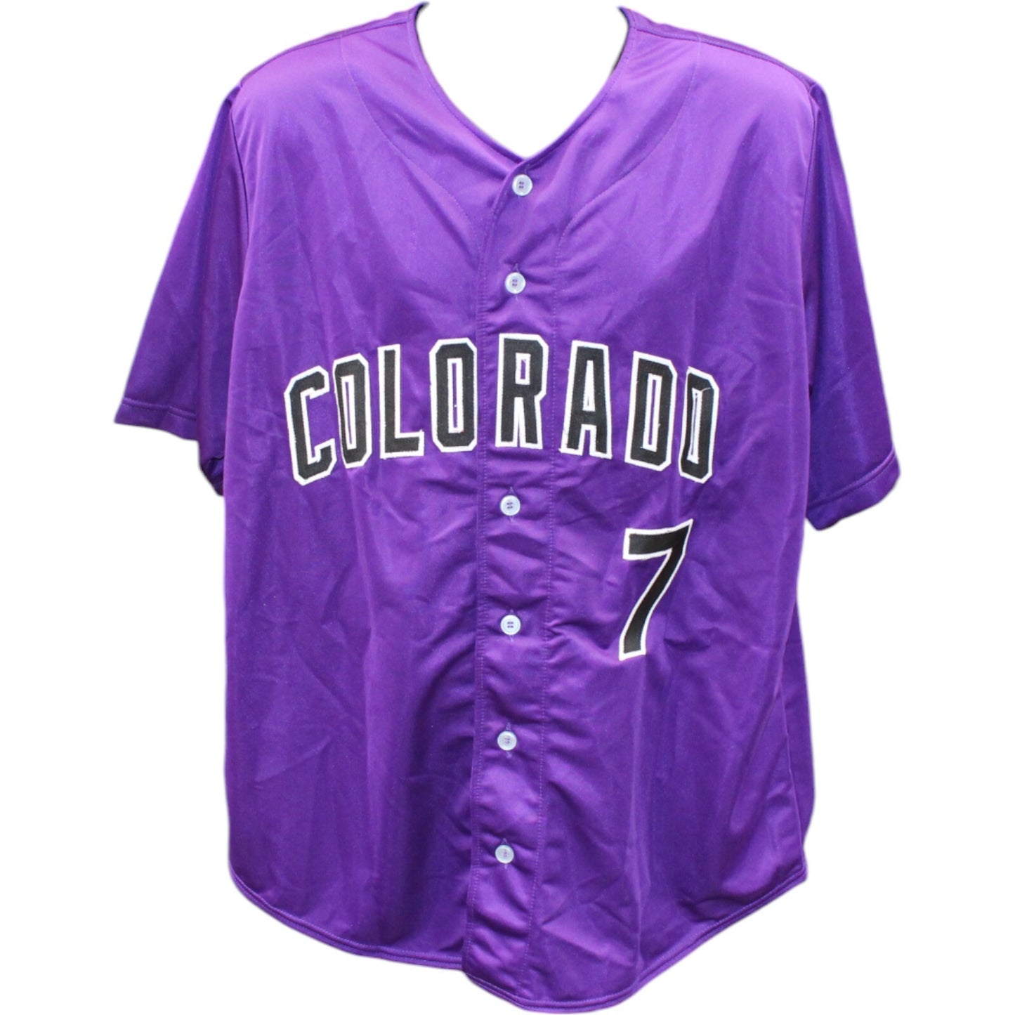 Brendan Rodgers Autographed Purple Pro Style Baseball Jersey