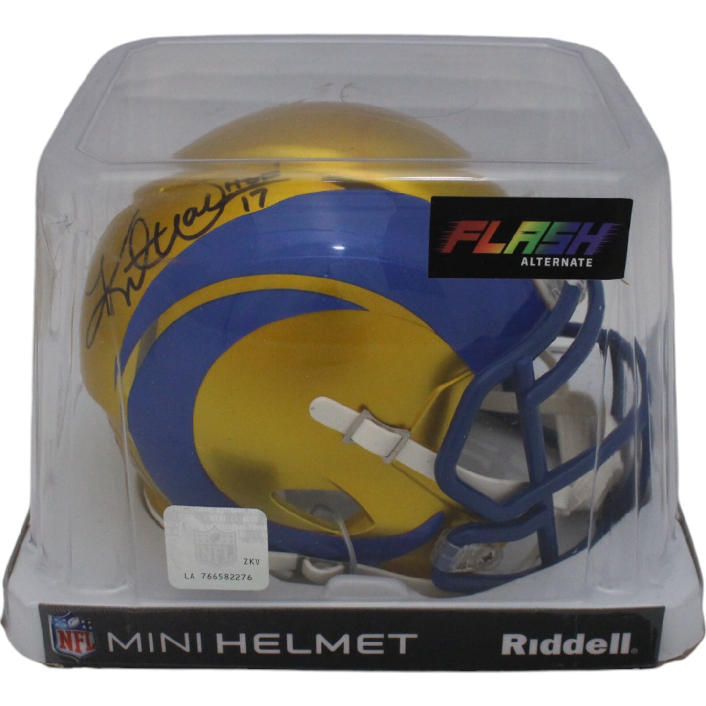 Kurt Warner Signed St. Louis Rams Flash Alternate Mini Helmet (Beckett)