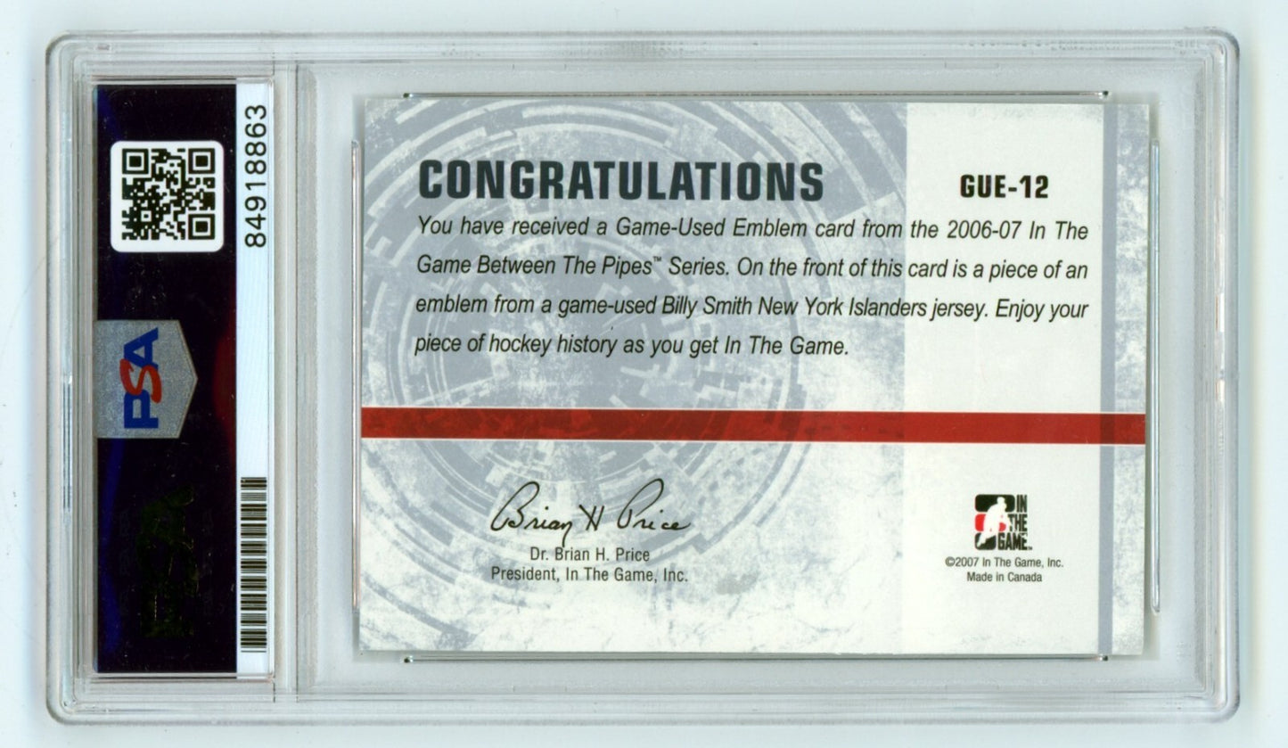 Billy Smith Autographed 2007-08 ITG Between the Pipes Patch Card (PSA)