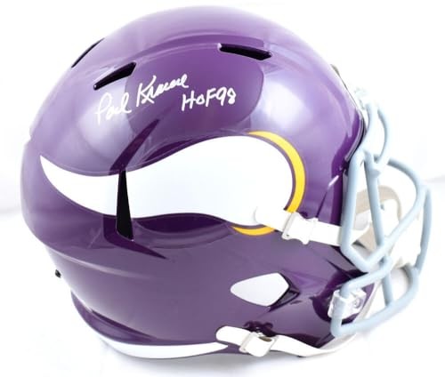 Paul Krause Signed Minnesota Vikings Full Size Speed Helmet HOF