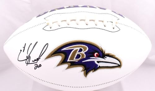 Ed Reed Autographed Baltimore Ravens Logo Football