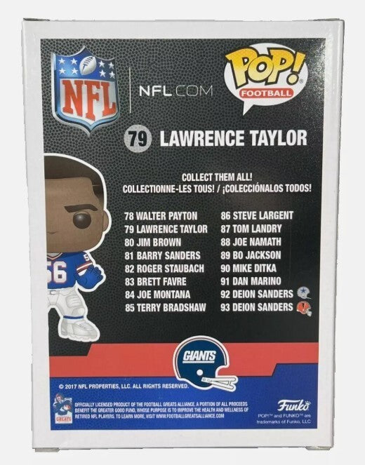 Lawrence Taylor Signed New York Giants Funko Pop #79 (Beckett COA)