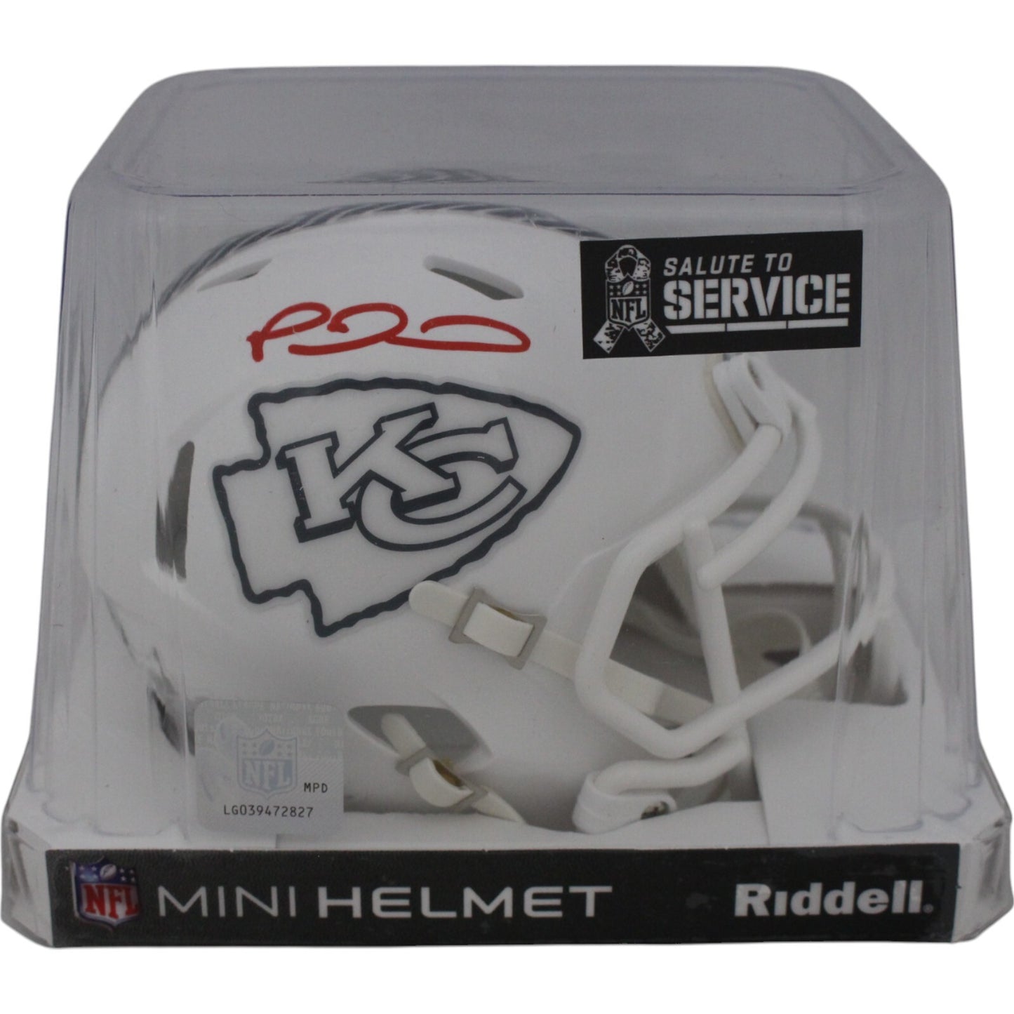 Patrick Mahomes Signed Kansas City Chiefs 2024 Salute to Service Mini Helmet