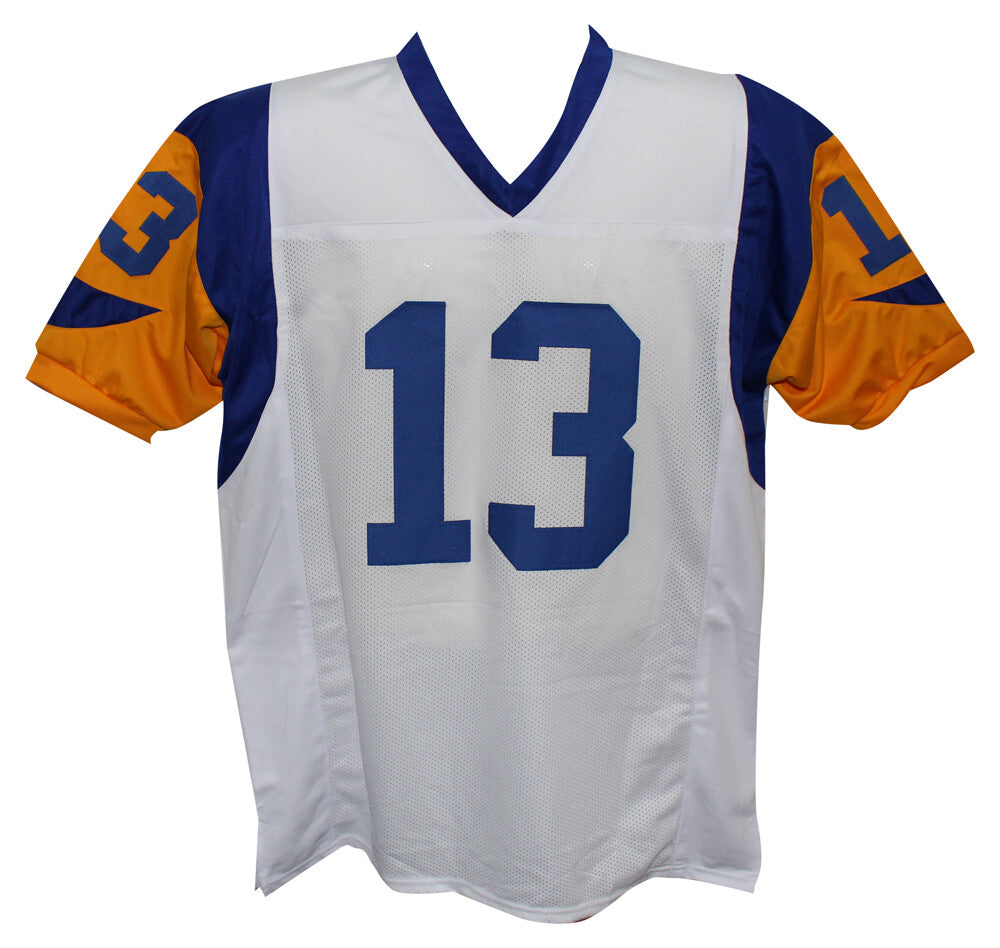 Kurt Warner Autographed St. Louis Rams White Custom Jersey SB MVP Beckett