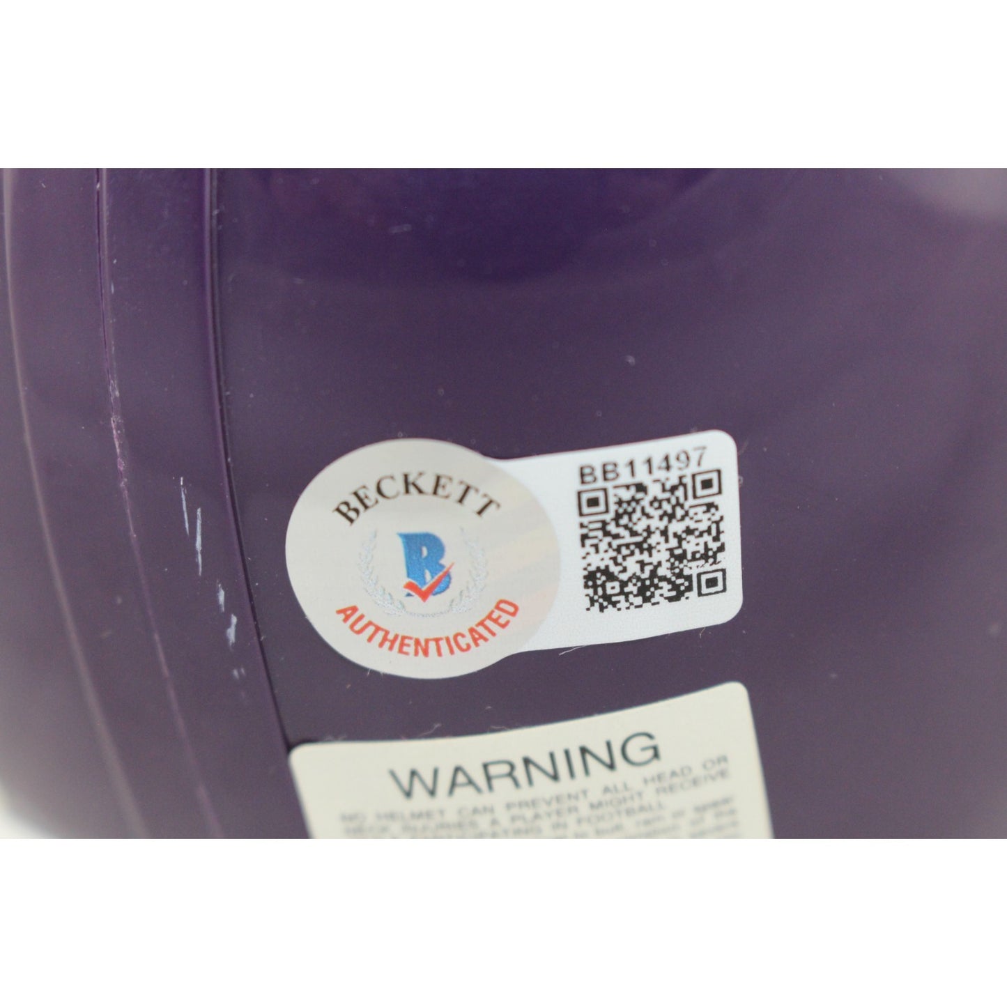 Billy Simms Signed Heisman Purple Mini Helmet (BAS COA)