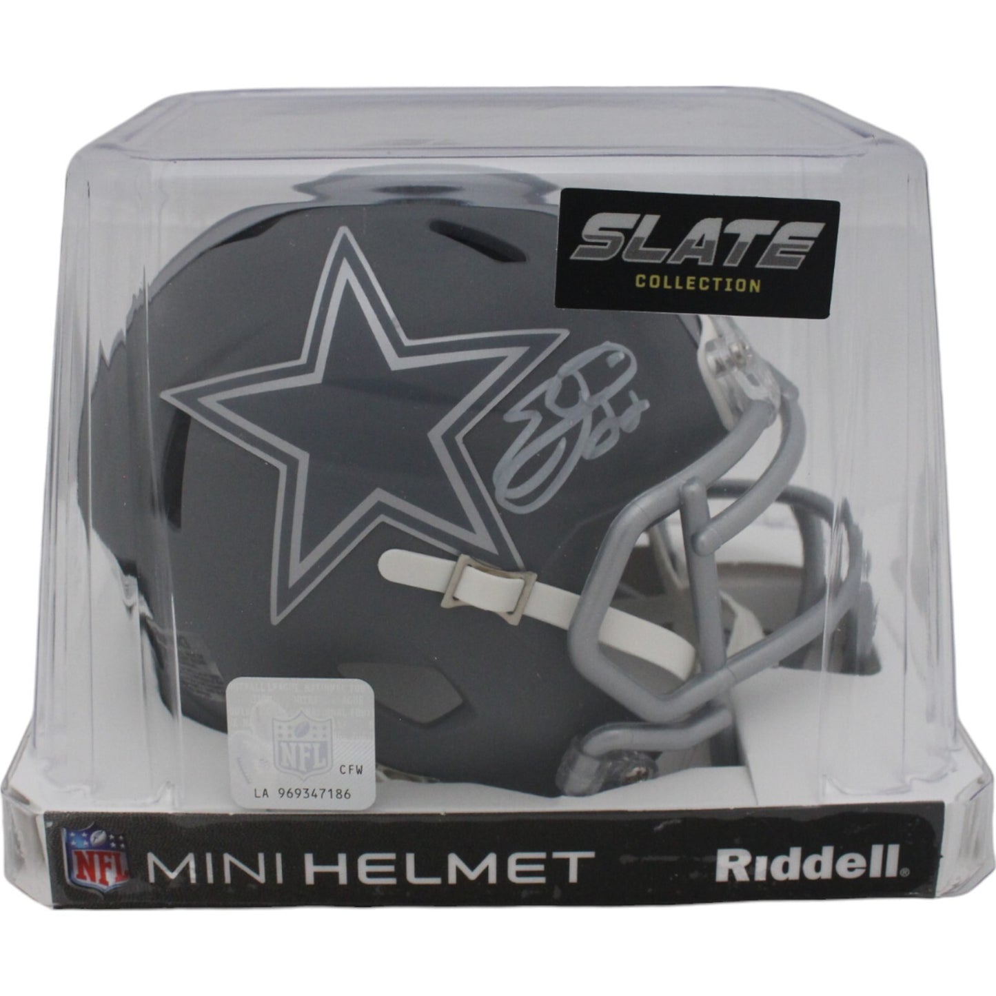 Emmitt Smith Dallas Cowboys Autographed Slate Mini Helmet (Beckett)