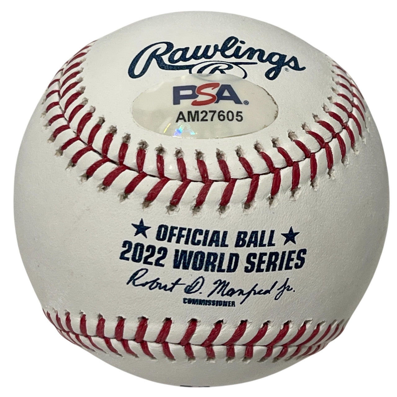 David Hensley Signed 2022 World Series Baseball "22 WS Champs" PSA