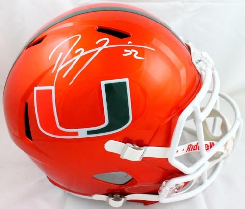 Ray Lewis Signed Miami Hurricanes Riddell Flash Full Size Helmet