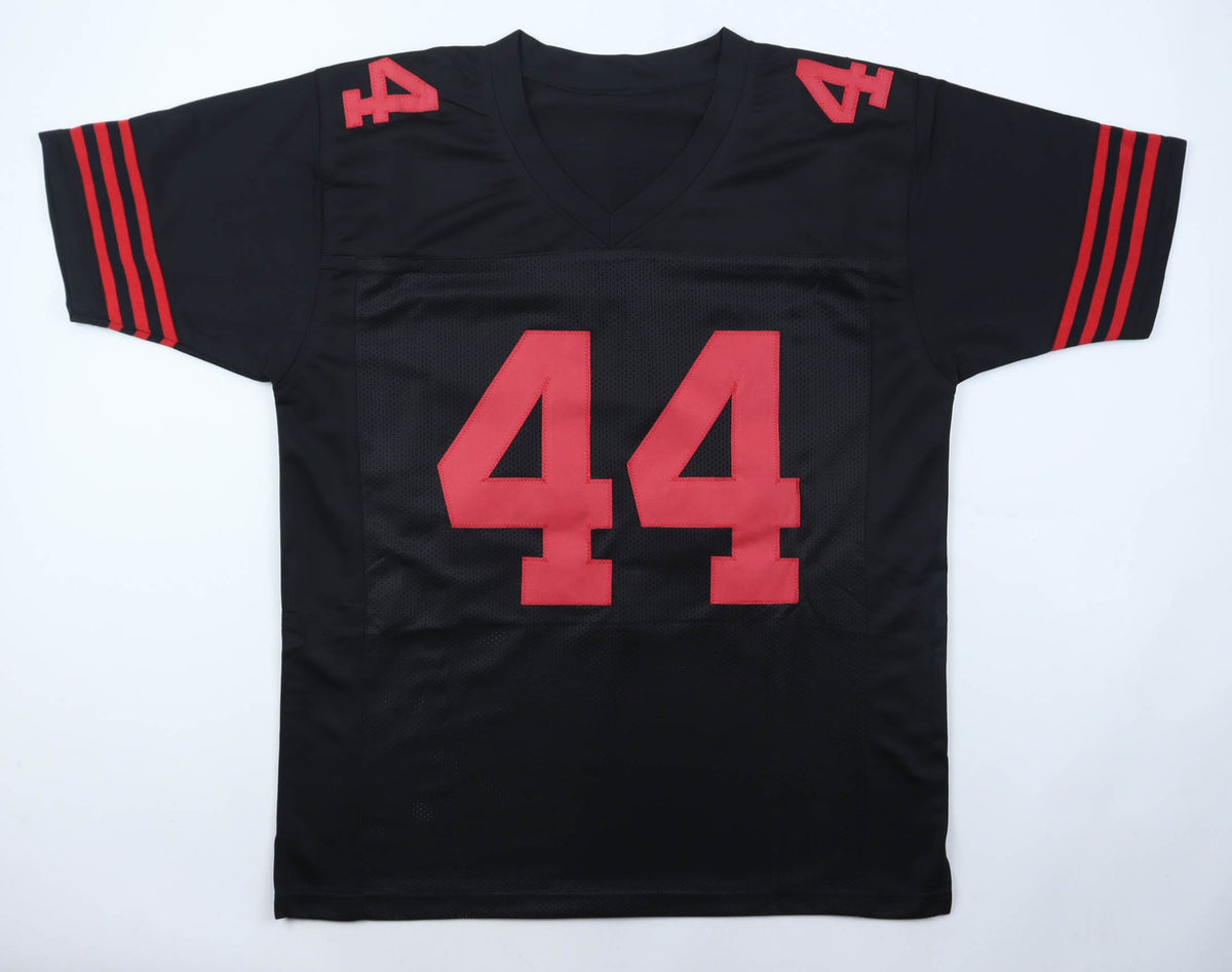 Tom Rathman Autographed San Francisco 49ers Black Custom Jersey