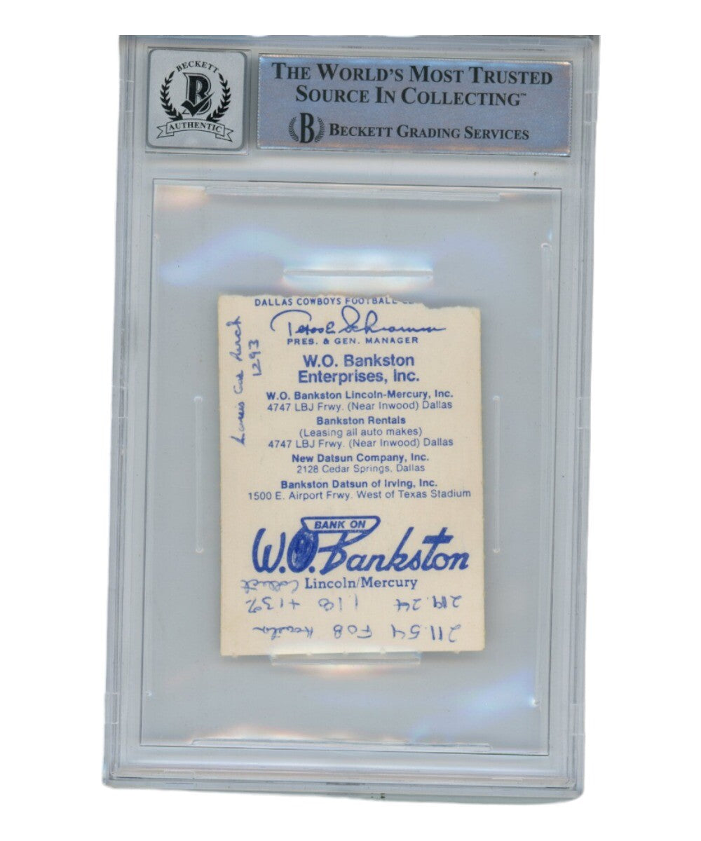 Tony Dorsett Autographed Ticket Stub Dallas Cowboys 11/27/1980 BAS