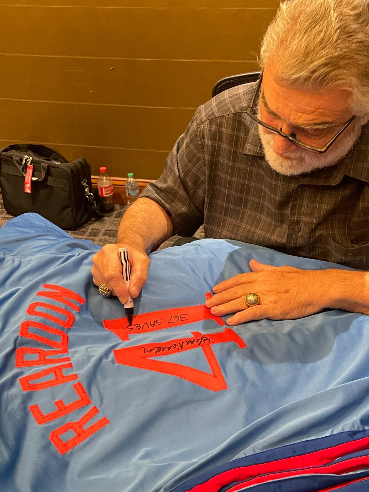 Jeff Reardon Signed Montreal Expos Custom Jersey (367 SV Inscription)