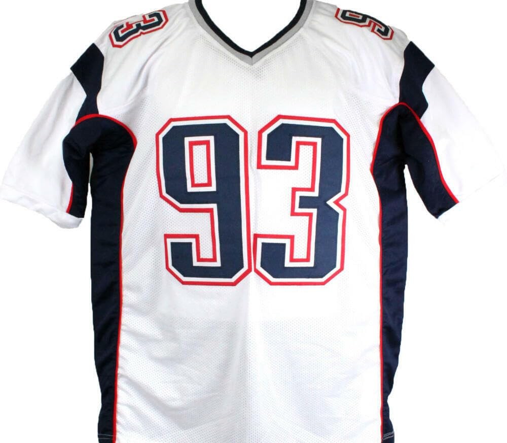 Richard Seymour Autographed White Custom Football Jersey