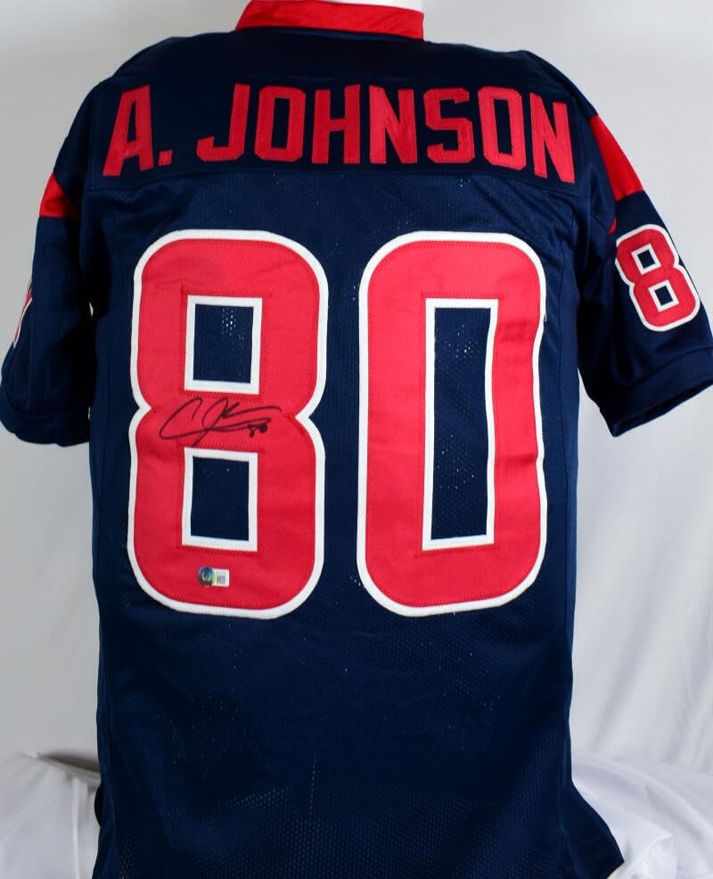 Andre Johnson Signed Custom Football Jersey - Houston Texans Style