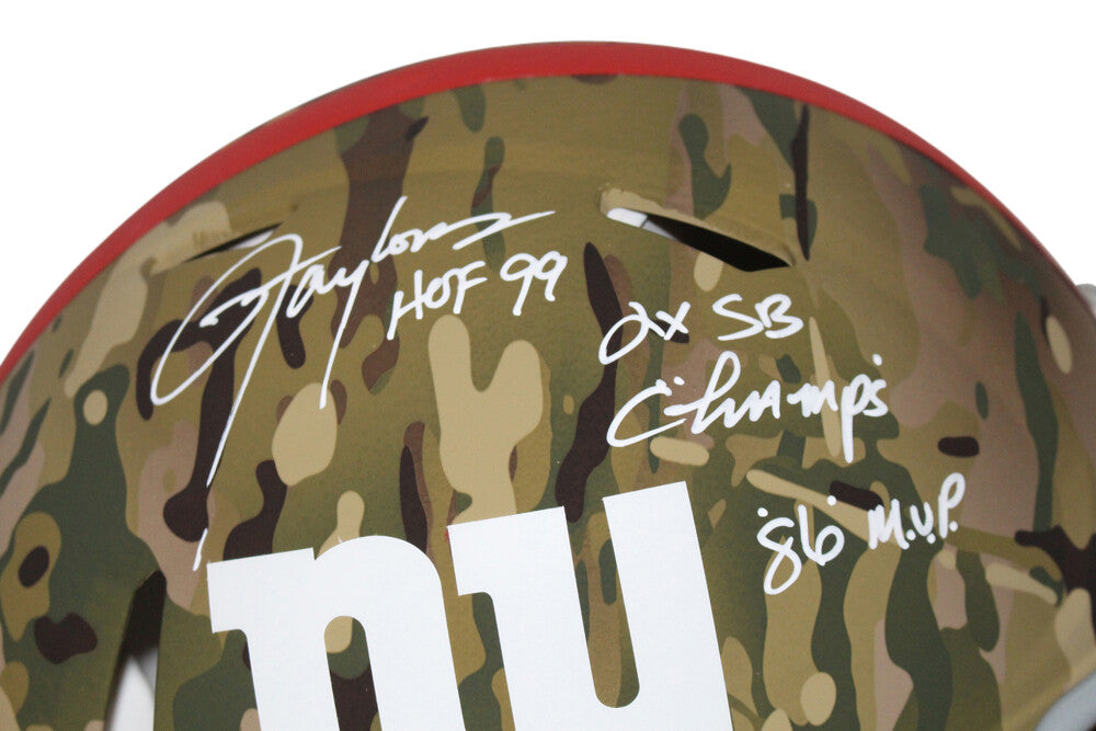 Lawrence Taylor Signed New York Giants Authentic Camo Speed Helmet