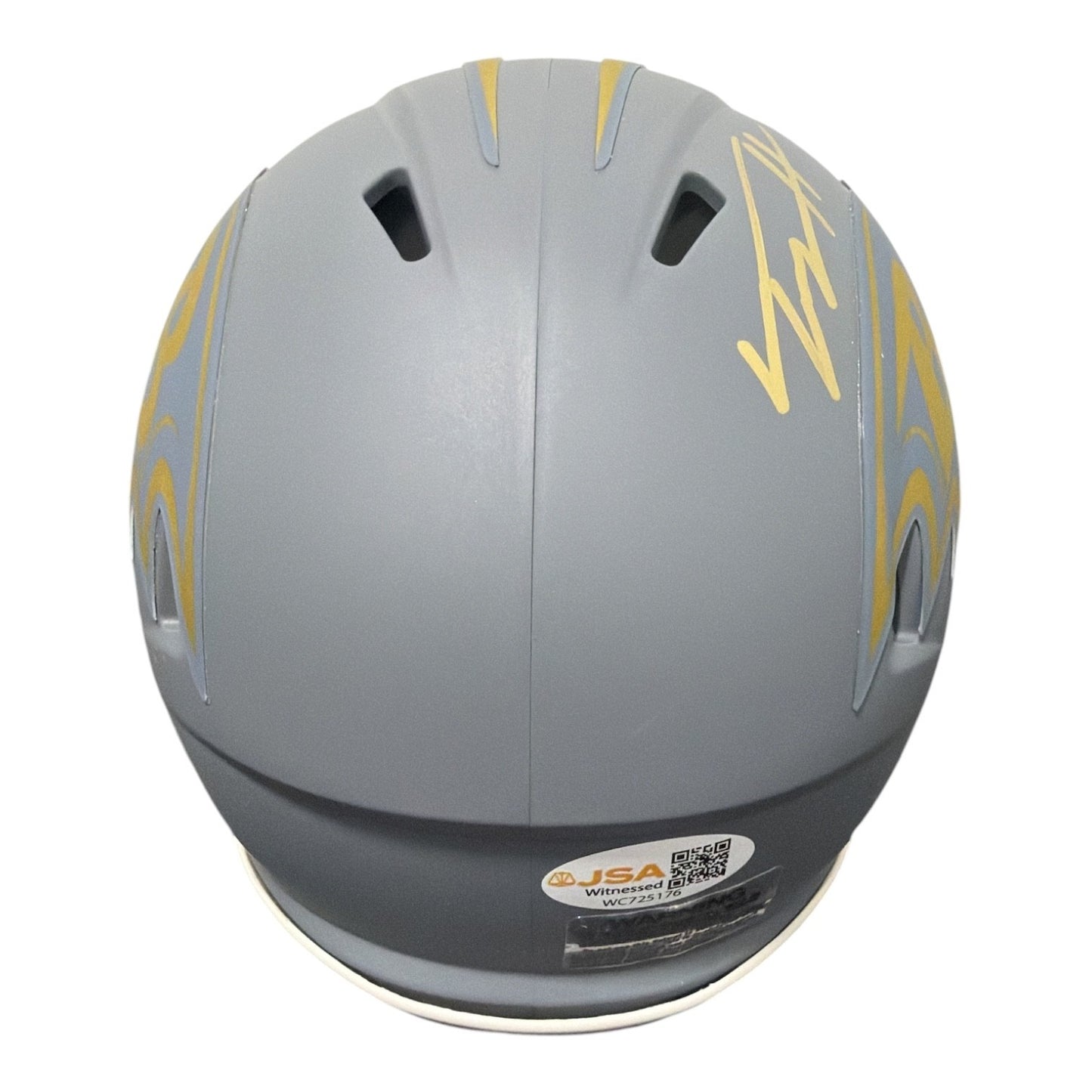 Trey Hendrickson Signed Baltimore Ravens Slate Mini Helmet JSA