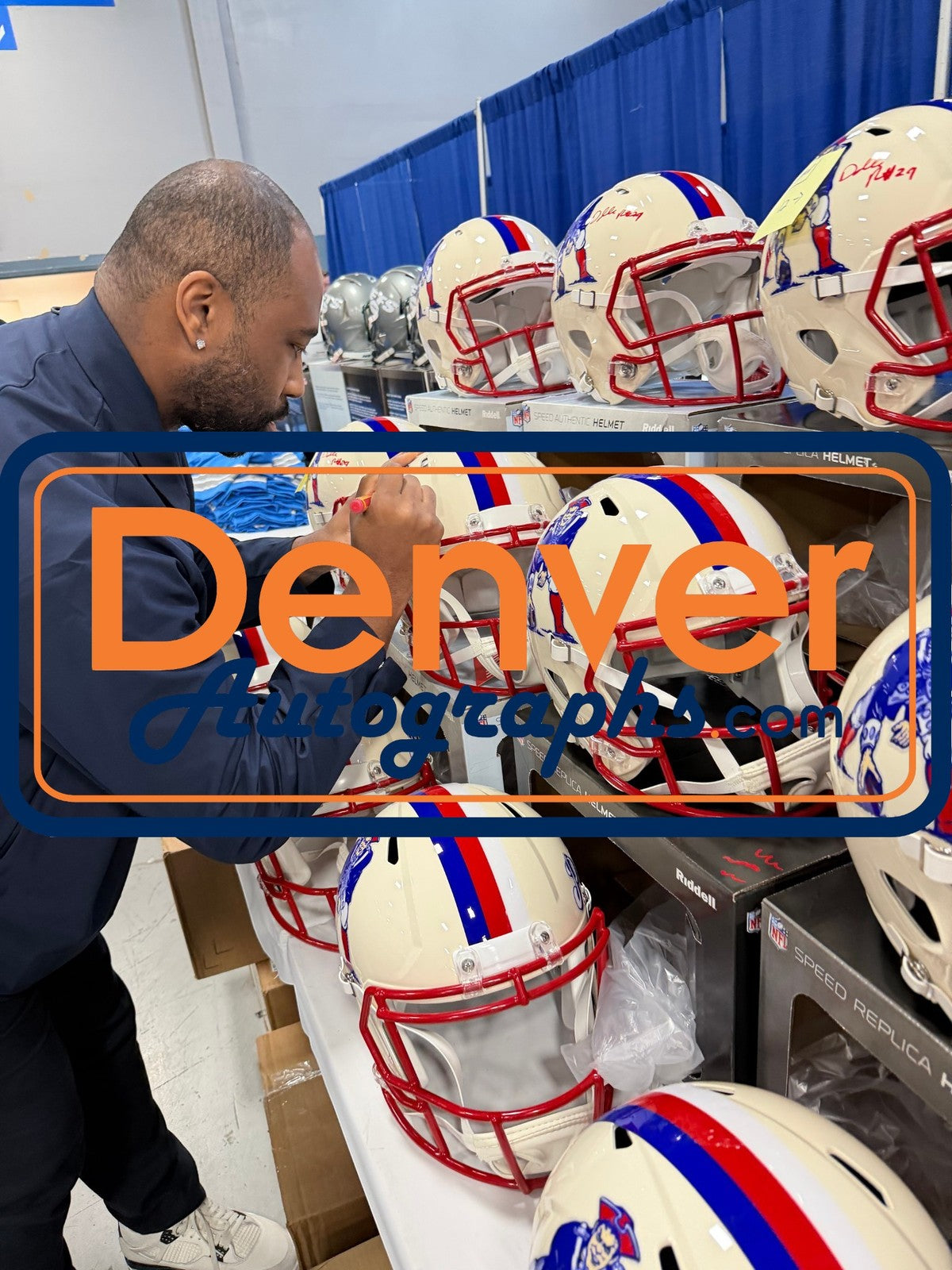Darrelle Revis Signed New England Patriots Full Size Retro Helmet