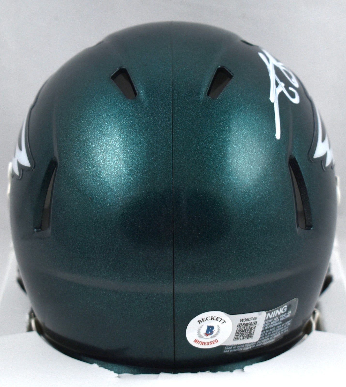 A.J. Brown Autographed Philadelphia Eagles White Speed Mini Helmet