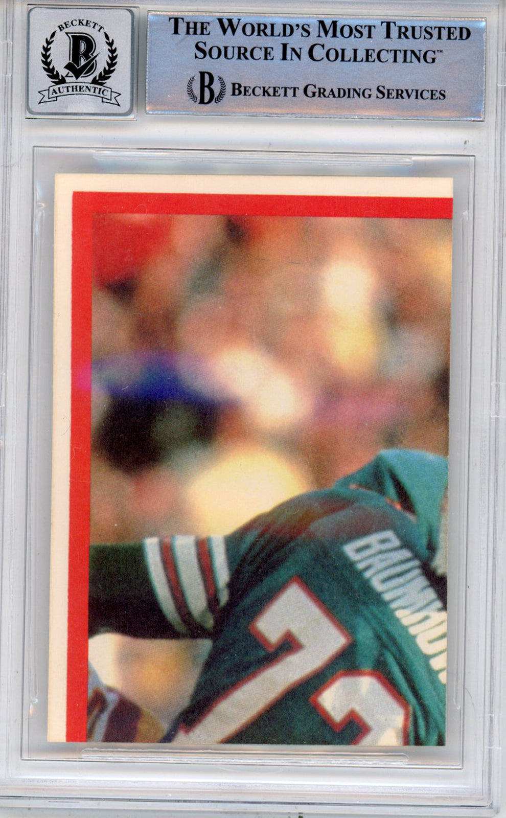 Tony Dorsett Signed 1983 Topps Sticker Beckett BAS Slabbed Card