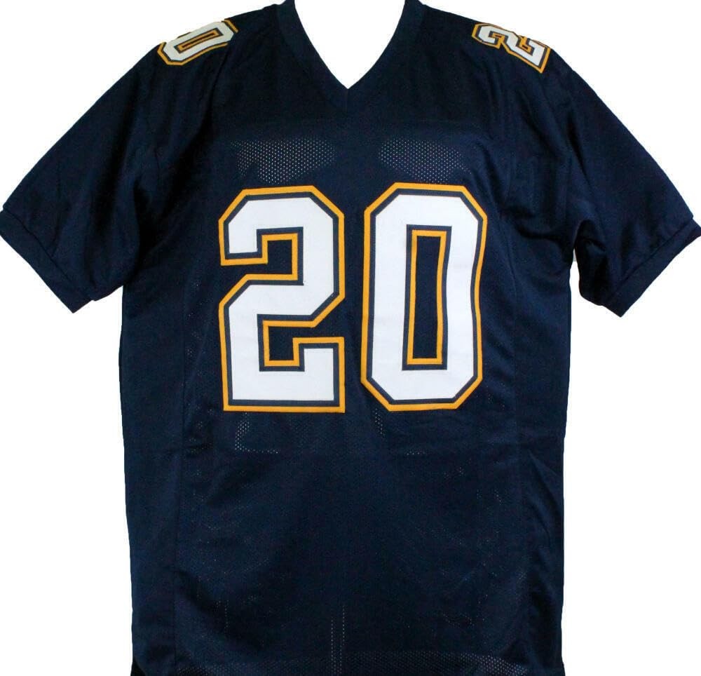 Natrone Means Signed San Diego Chargers Blue Custom Jersey