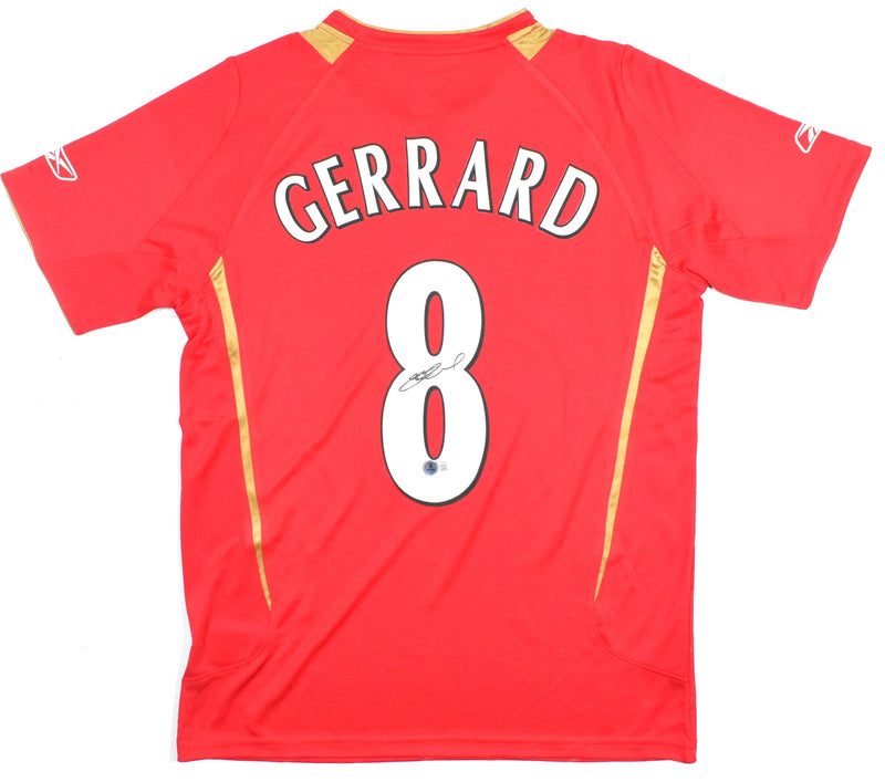 Steven Gerrard Autographed Liverpool Home Jersey