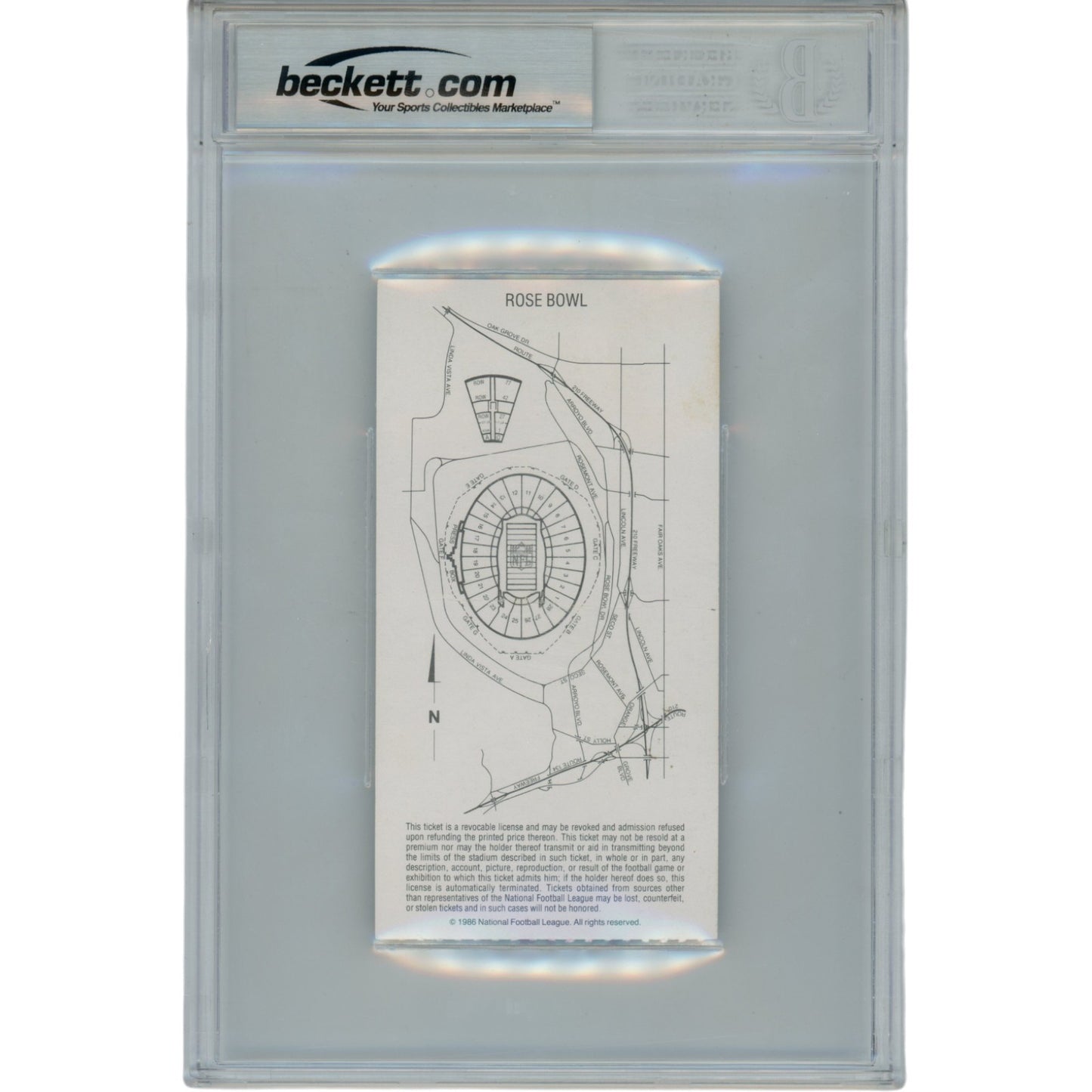 Phil Simms Autographed New York Giants Super Bowl XXI Ticket Stub SB MVP Slab
