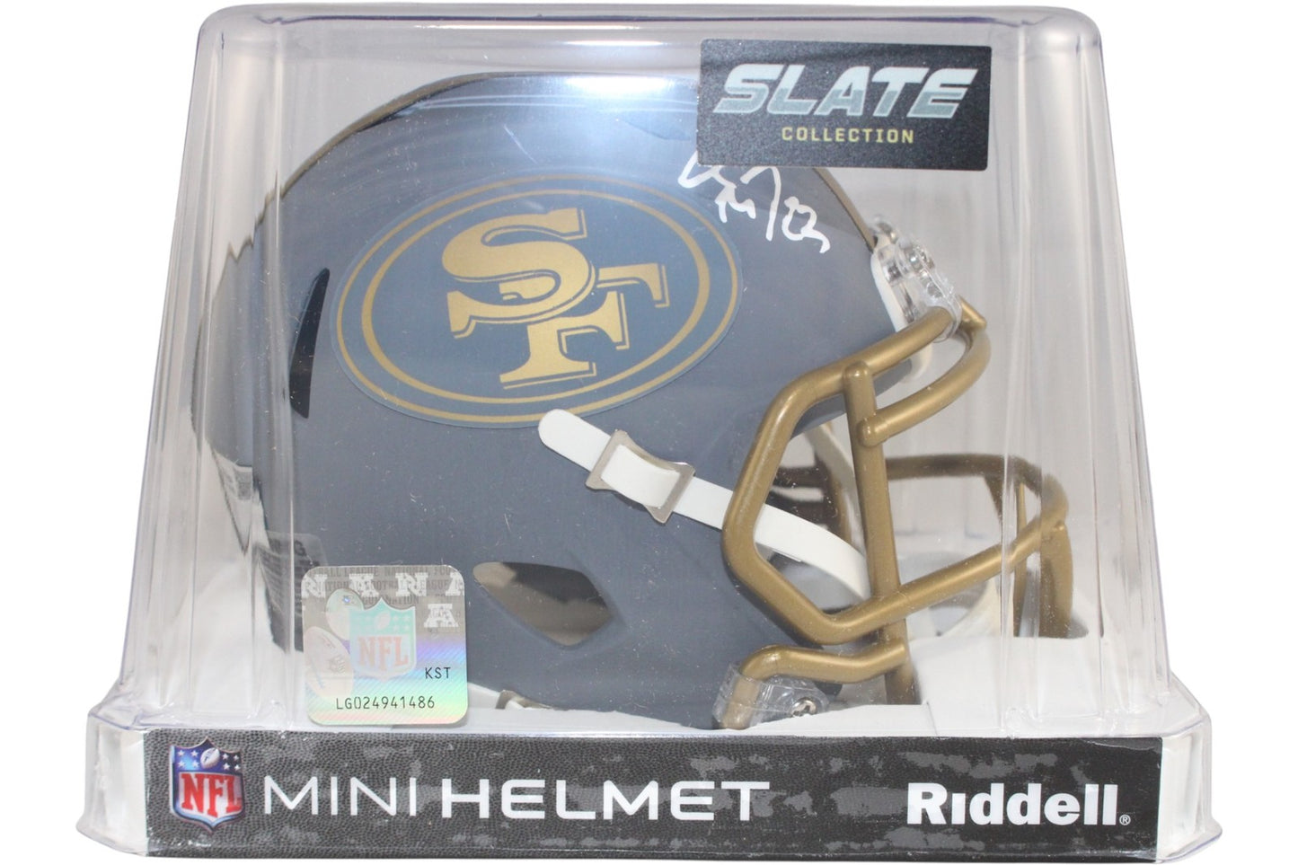 Christian McCaffrey Signed San Francisco 49ers Slate Mini Helmet