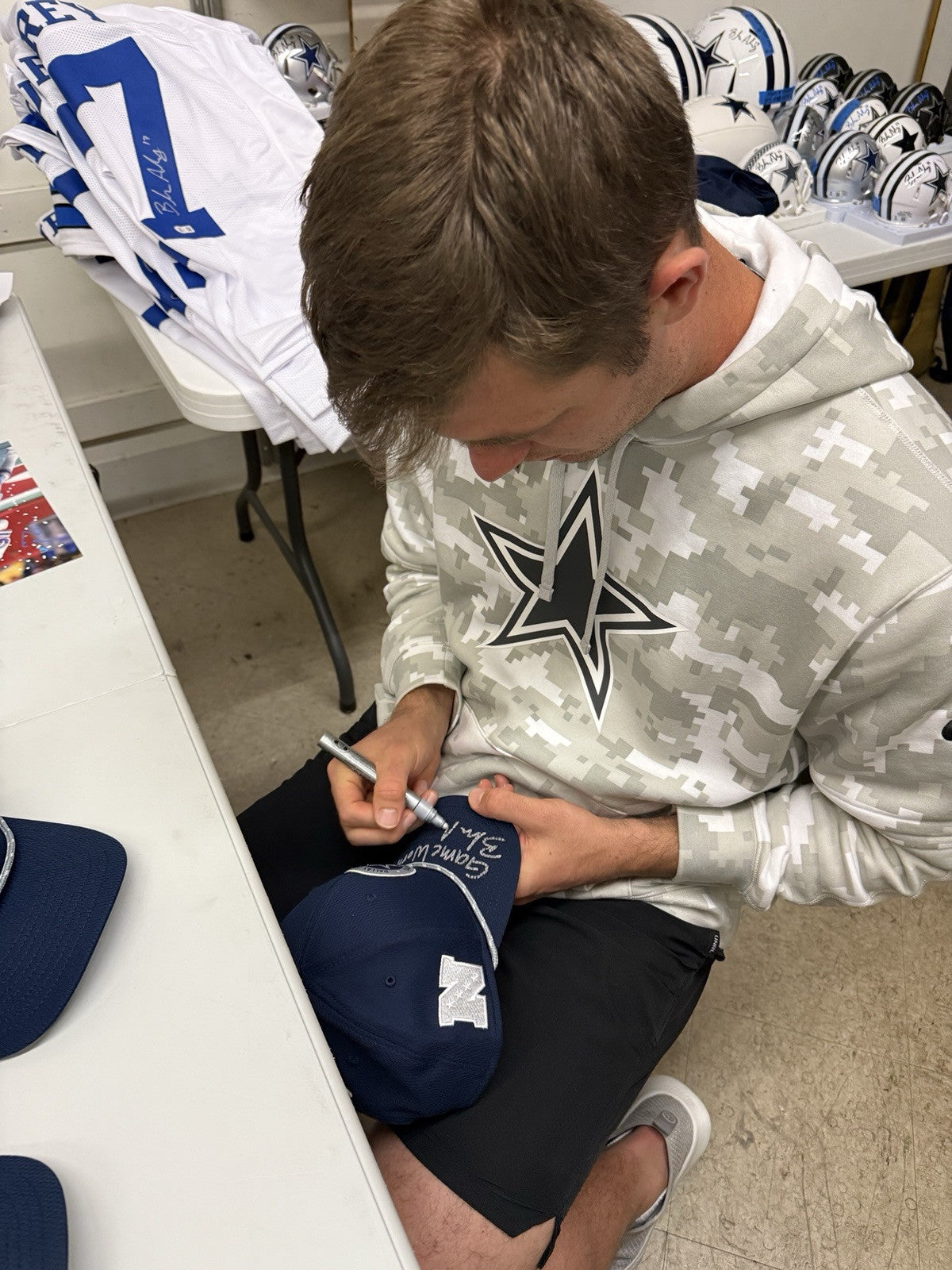 Brandon Aubrey Autographed Game Worn 2024 Dallas Cowboys Hat