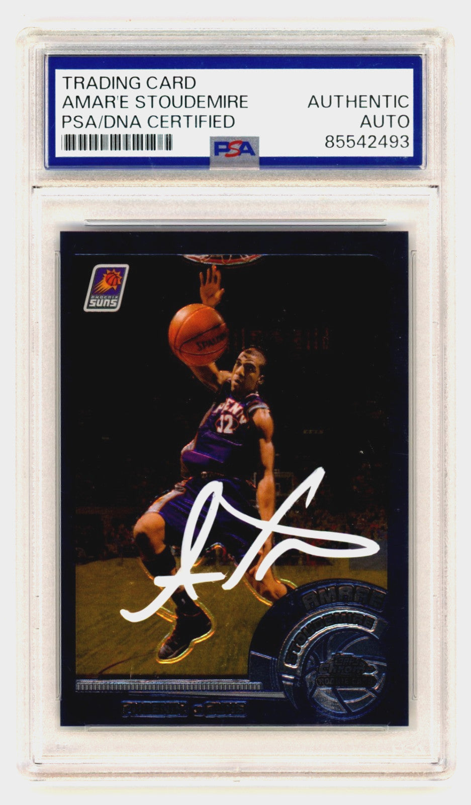 Amar'e Stoudemire Signed 2002-03 Topps Chrome Rookie Card - PSA DNA