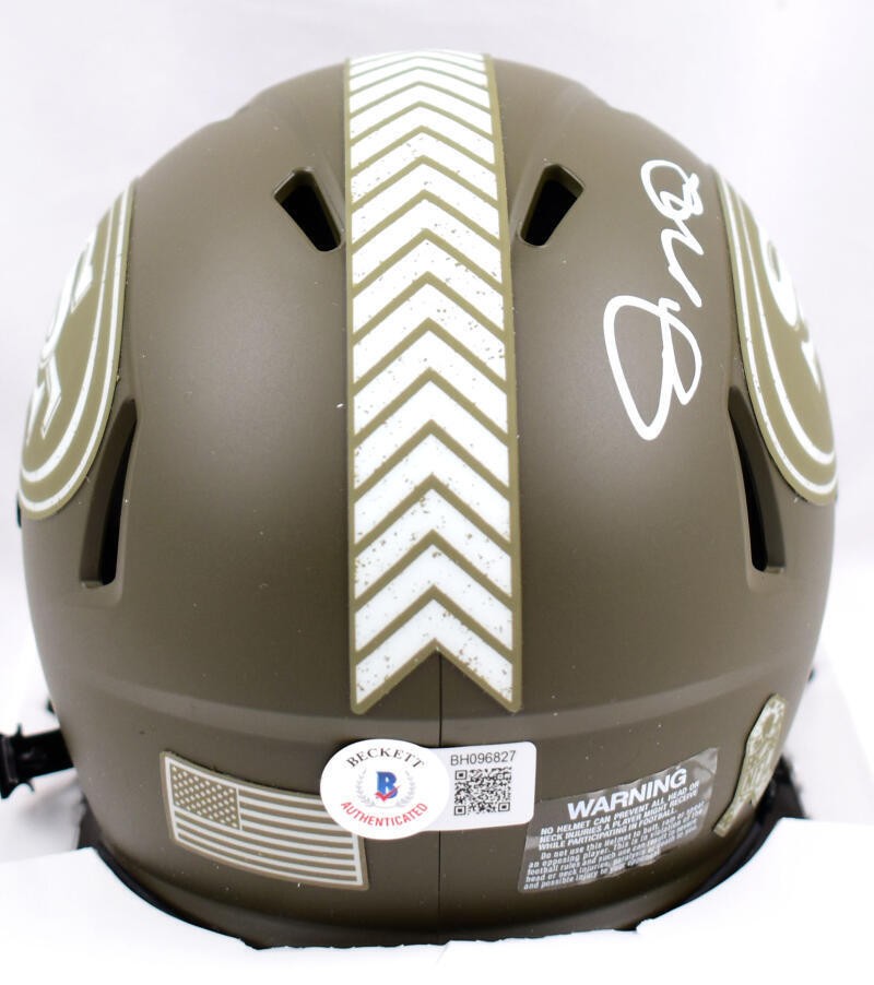 Joe Montana Autographed San Francisco 49ers Salute to Service Mini Helmet
