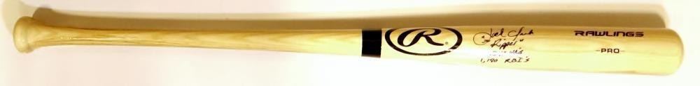 Jack Clark Signed Blonde Baseball Bat with 3 Inscriptions