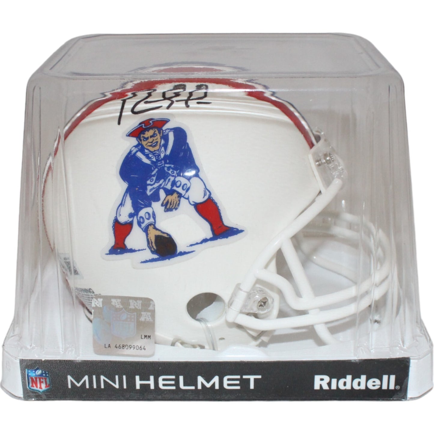 Randy Moss Signed New England Patriots Throwback VSR4 Mini Helmet
