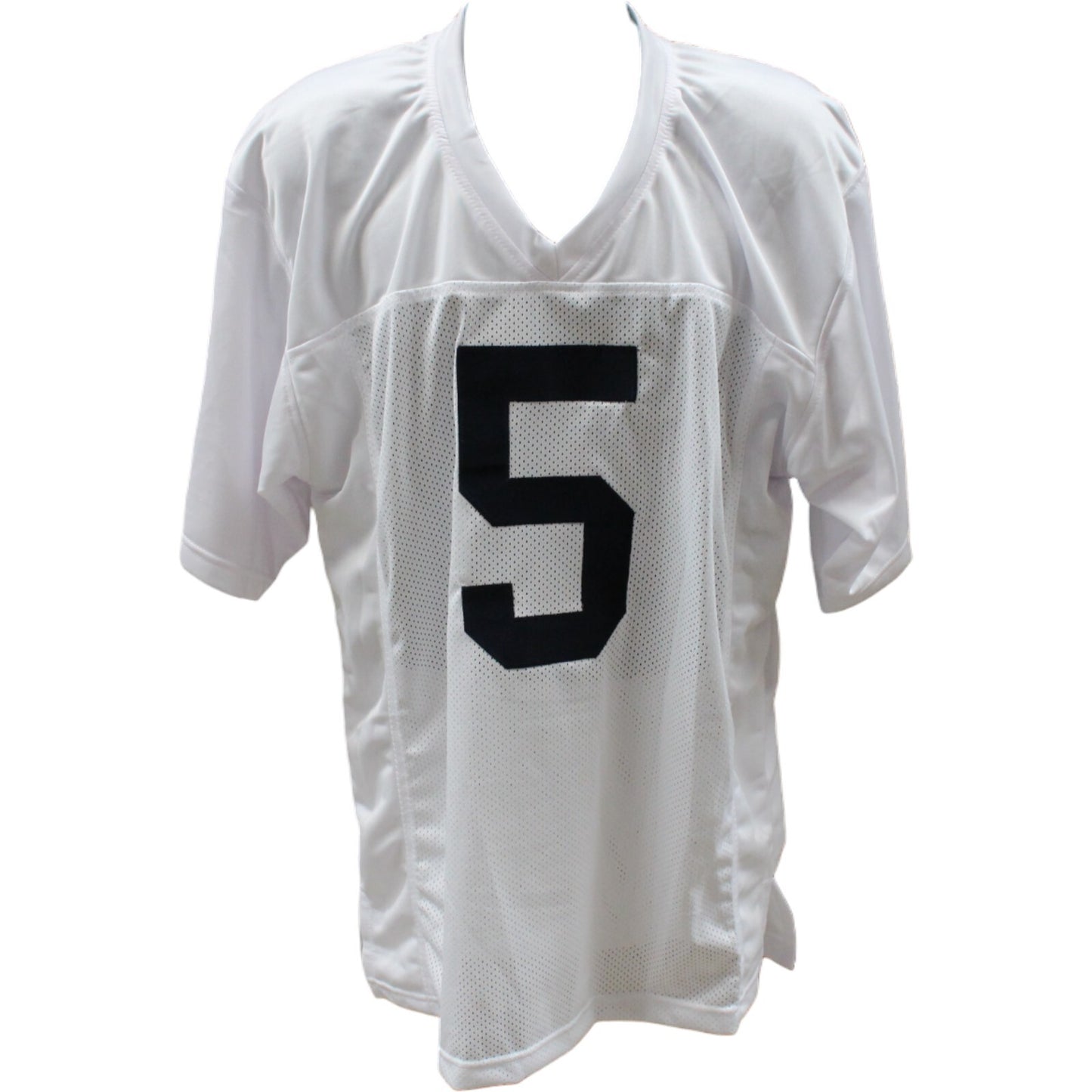 Jahan Dotson Autographed White College Style Jersey (BAS COA)