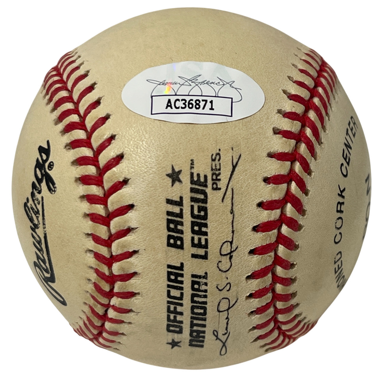 Mike Piazza Signed New York Mets Rawlings National League Baseball JSA